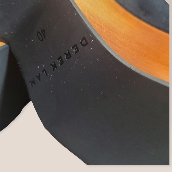 NWOT DEREK LAM Wood Platform / flatform Clog ankle strap  Sandals - Picture 6 of 6